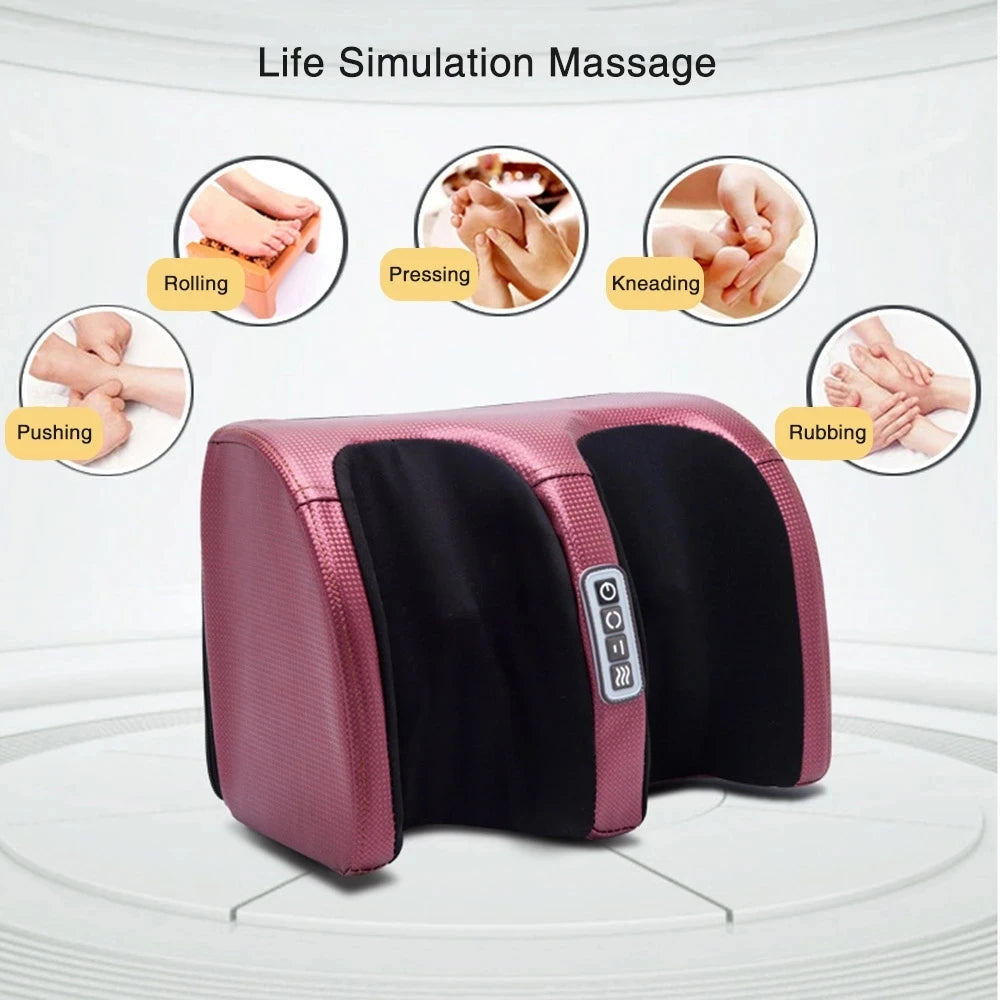 Electric Foot Massager Shiatsu Kneading Deep Tissue Relax Heated Roller Calf Pain Relief /Fatigue Muscles Vibrator Machine Health improvement