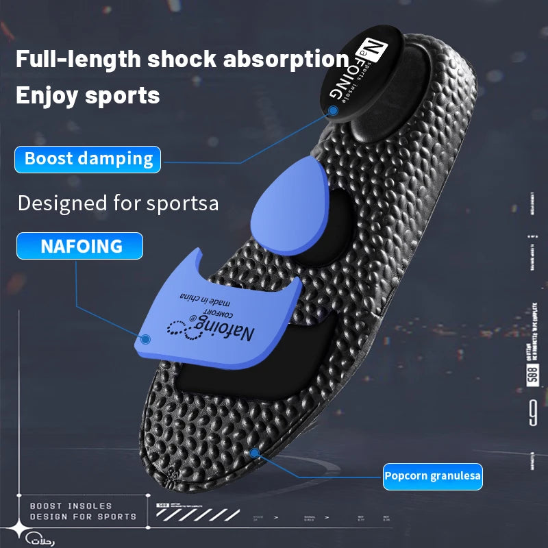 Sole Shock Absorption Breathable Cushion Sport soles For Shoes/ Running Insoles For Feet Massage Pads