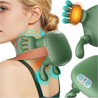 Wireless Neck And Back Massager with Heat 4D Kneading Shiatsu Deep Tissue for Shoulder Kneading Massage/long range battery