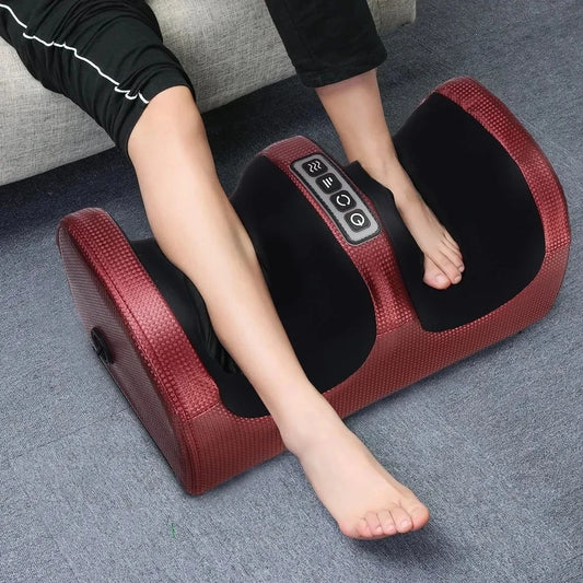 Electric Foot Massager Shiatsu Kneading Deep Tissue Relax Heated Roller Calf Pain Relief /Fatigue Muscles Vibrator Machine Health improvement
