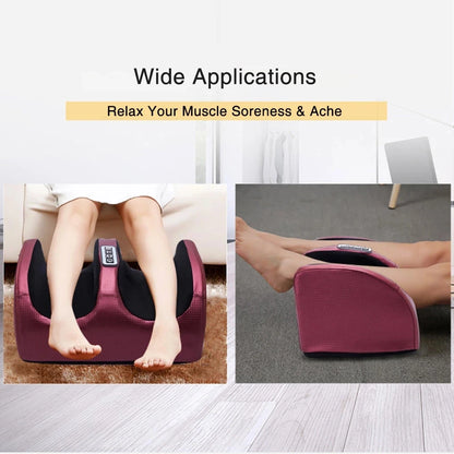Electric Foot Massager Shiatsu Kneading Deep Tissue Relax Heated Roller Calf Pain Relief /Fatigue Muscles Vibrator Machine Health improvement
