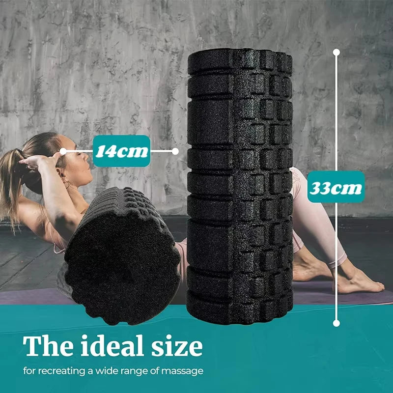 33cm Fitness Foam Roller Yoga Massage Roller for Pilates/ Foam Body Muscle Massage Roller Therapy Exercises/Home gym Exercise