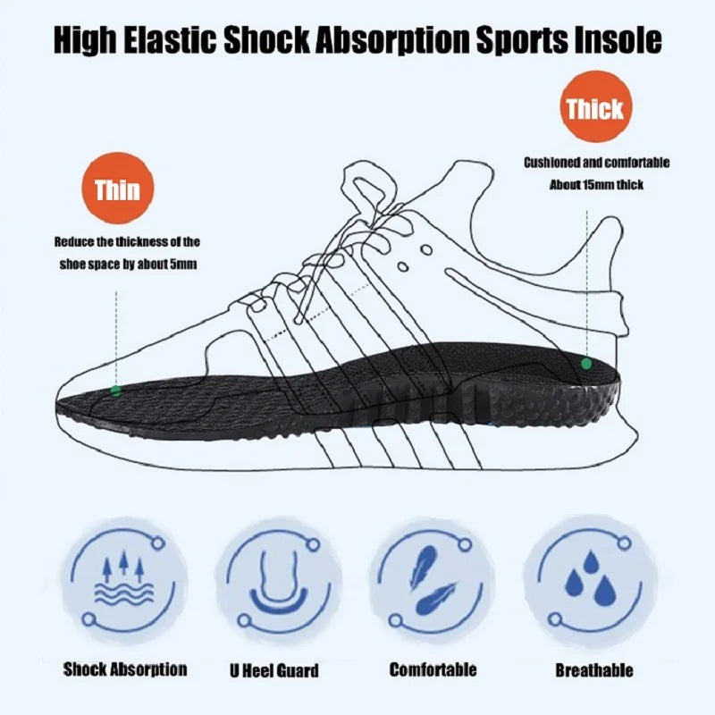 Sole Shock Absorption Breathable Cushion Sport soles For Shoes/ Running Insoles For Feet Massage Pads