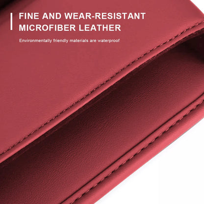 Car Seat Organizer Leather holder/ Console Crevice Filler Car Interior Storage Pocket Car for Seat Side Phone Holder