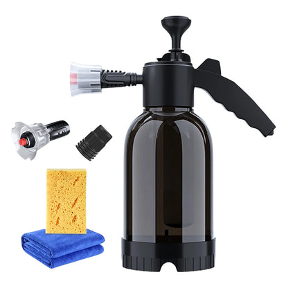 2L Hand Pump Foam Sprayer  Pneumatic Foam Cannon High Pressure Car Wash Spray Bottle for deep cleaning