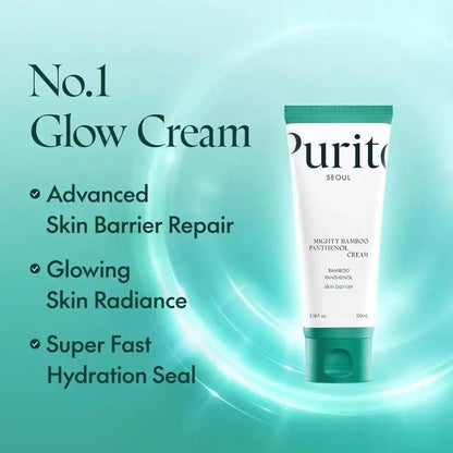 Purito Bamboo Essence Cream Soothes Moisturizes Nourishes Repairs Skin Barrier