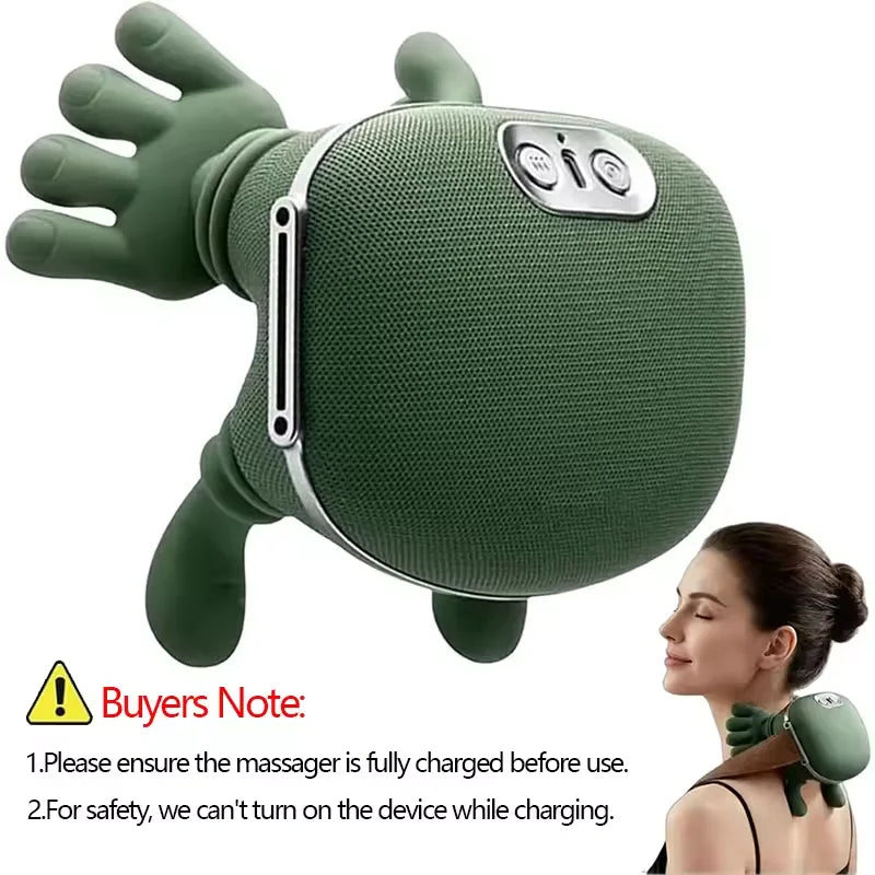 Wireless Neck And Back Massager with Heat 4D Kneading Shiatsu Deep Tissue for Shoulder Kneading Massage/long range battery