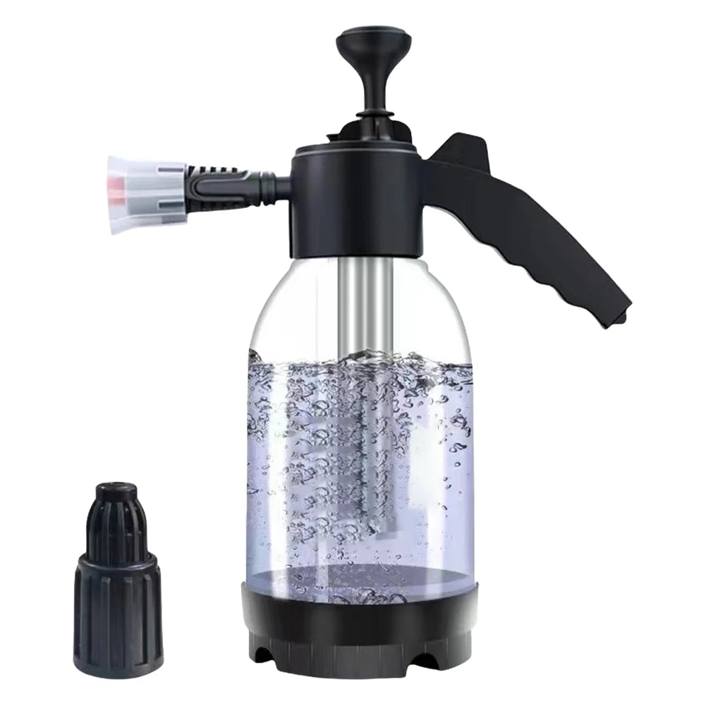 2L Hand Pump Foam Sprayer  Pneumatic Foam Cannon High Pressure Car Wash Spray Bottle for deep cleaning