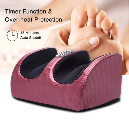 Electric Foot Massager Shiatsu Kneading Deep Tissue Relax Heated Roller Calf Pain Relief /Fatigue Muscles Vibrator Machine Health improvement