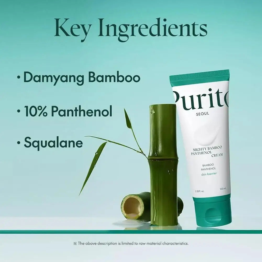 Purito Bamboo Essence Cream Soothes Moisturizes Nourishes Repairs Skin Barrier