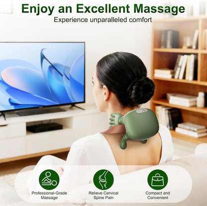 Wireless Neck And Back Massager with Heat 4D Kneading Shiatsu Deep Tissue for Shoulder Kneading Massage/long range battery